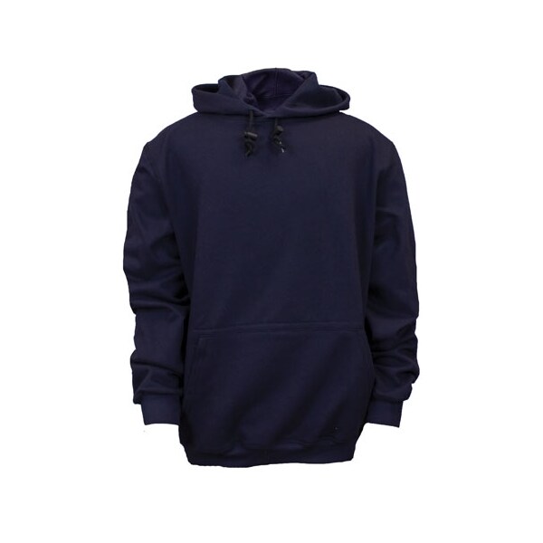 National Safety Apparel 11OZ NAVY PULLOV SWEATSHIRT-4X, ULTRASOFT FLEECE HOODED C21WT034X